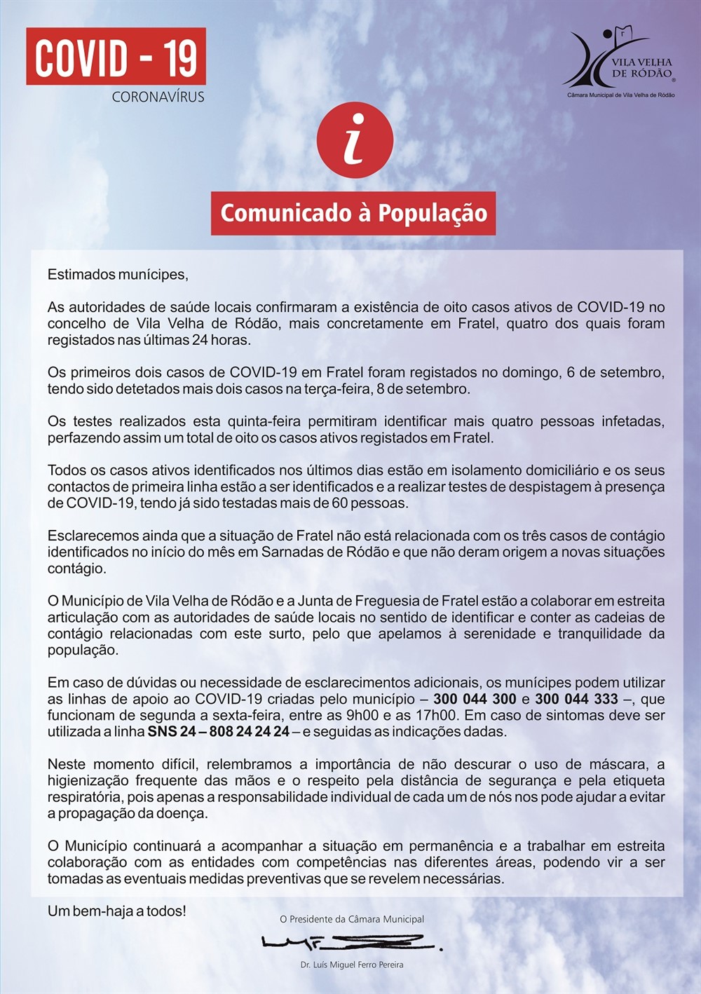 Comunicado Covid 19