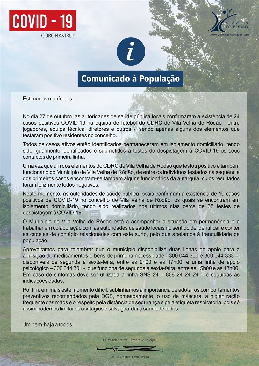 COMUNICADO VVR 30OUT EXTENSO 